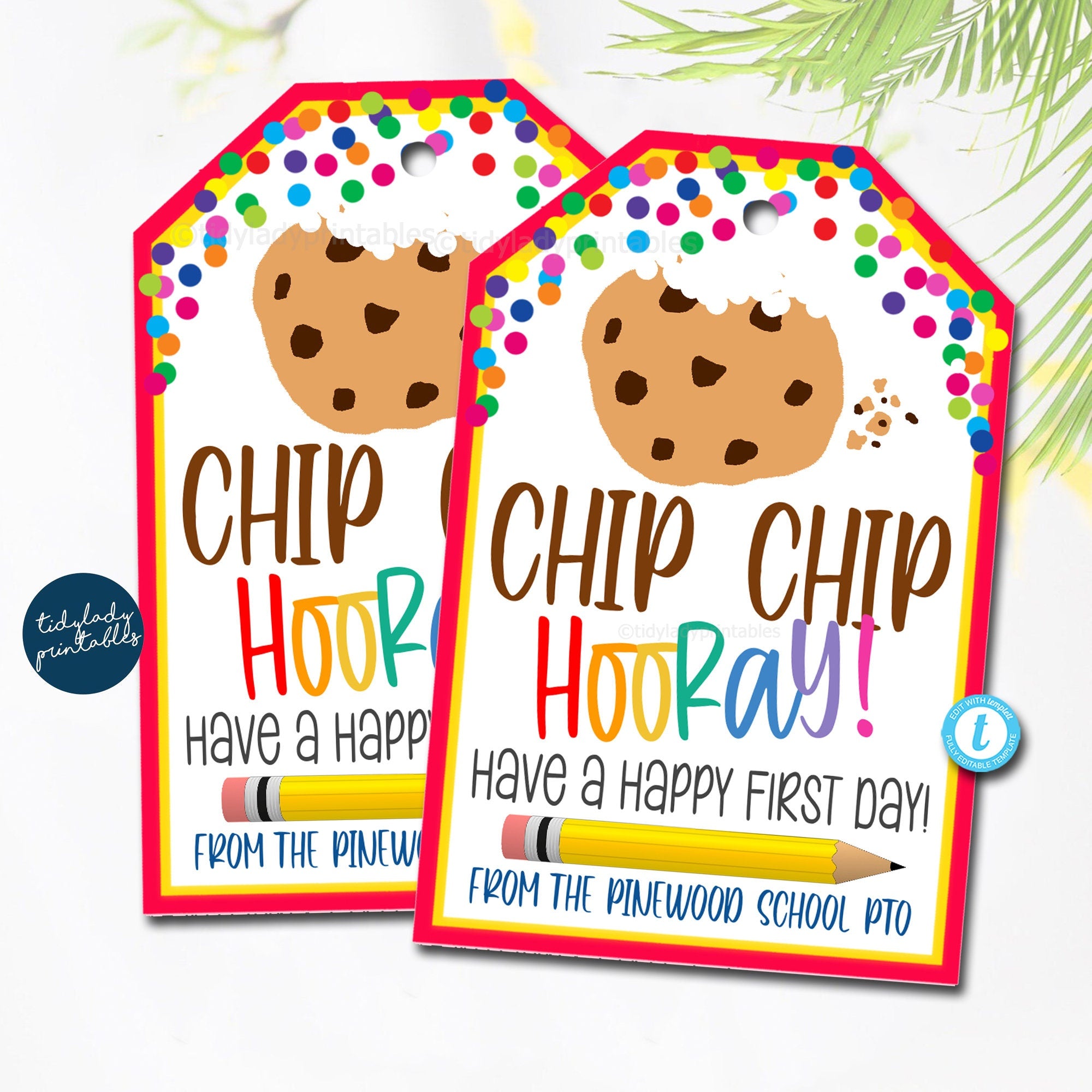 back-to-school-printable-first-day-of-school-teacher-tags-tidylady-printables for Chip Chip Hooray Free Printable Pdf Back To School Printable | First Day Of School Teacher Tags — TidyLady Printables for Chip Chip Hooray Free Printable Pdf