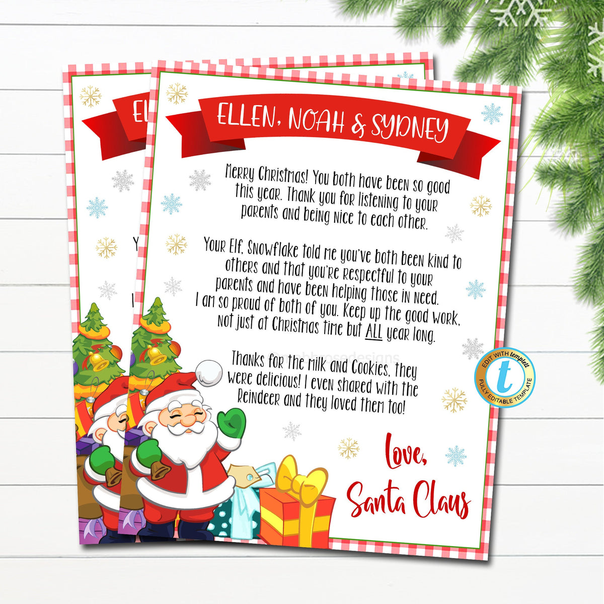 Editable Letter from Santa Printable | TidyLady Printables