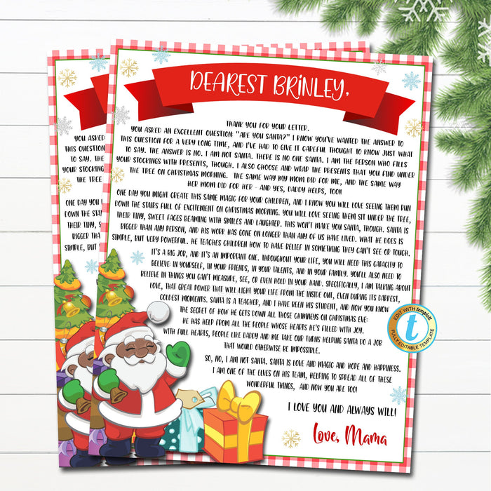 EDITABLE Letter to Explain Santa, Letter to Child about Santa, Santa Explanation Letter, Letter about Santa, Is Santa Real Answer, Template