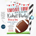 Football Kick Off Party Invitation, Editable Football Party template, Tailgate Any Team Sports, Fall Invitation, Autumn Celebration EDITABLE