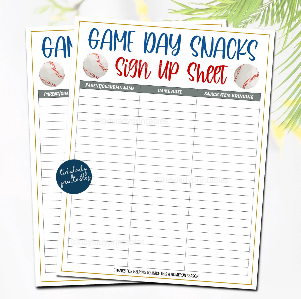 baseball-snack-volunteer-signup-sheet-tidylady-printables for Free Printable Baseball Snack Tags Baseball Snack Volunteer Signup Sheet | TidyLady Printables for Free Printable Baseball Snack Tags