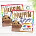 Muffin Gift Tag, We Would Be Muffin Without Teachers Like You, Thank You Teacher Appreciation Week Gift, School PTO PTA, Editable Template