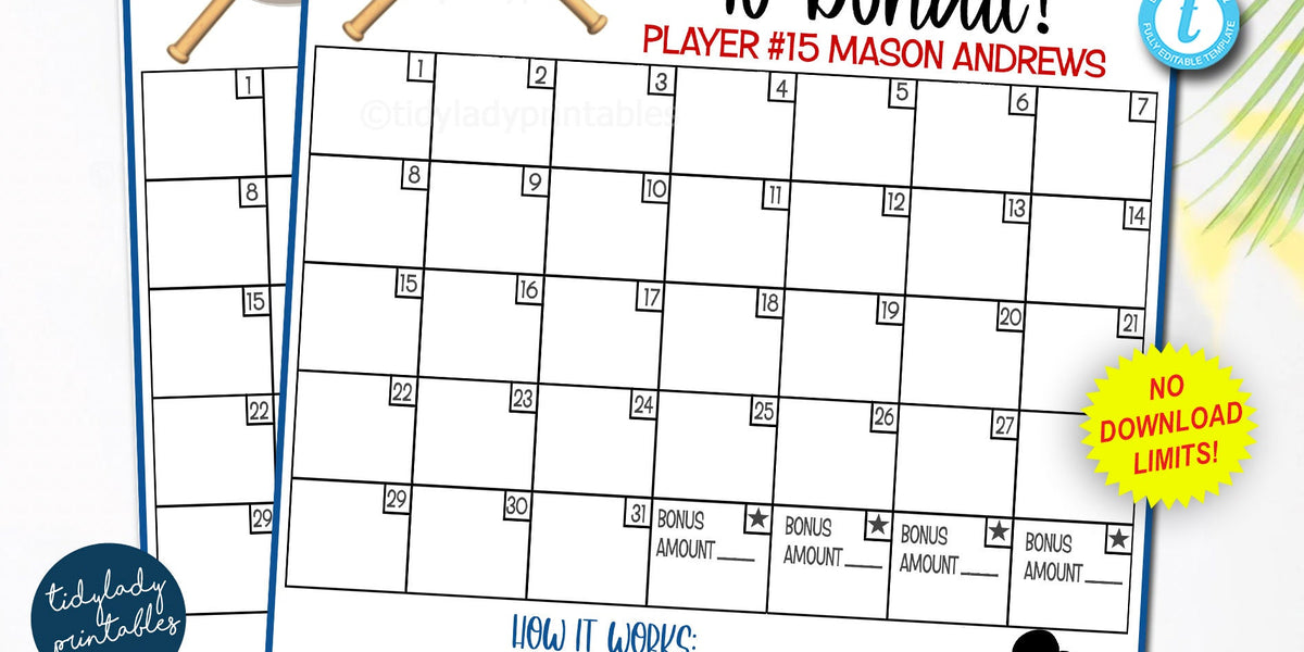 Baseball Pick a Date to Donate Printable | Fundraiser Flyer — TidyLady  Printables