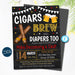 Cigars and Beer Baby Shower Invitation, Dad Diaper Shower Invite, Guys Night Baby Man Shower Congrats Dad Party Invite, EDITABLE TEMPLATE