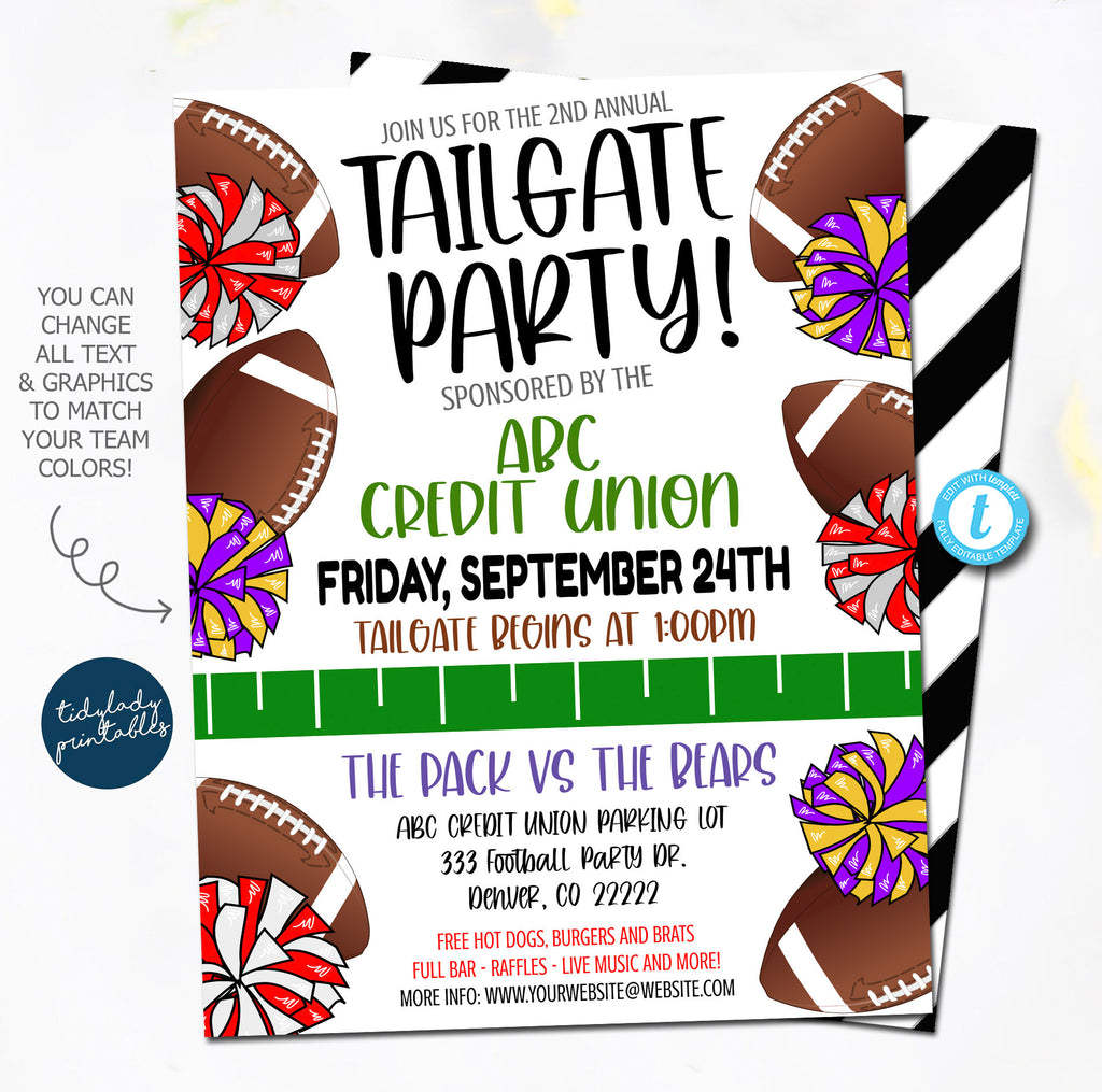Fall Party Invitations | TidyLady Printables