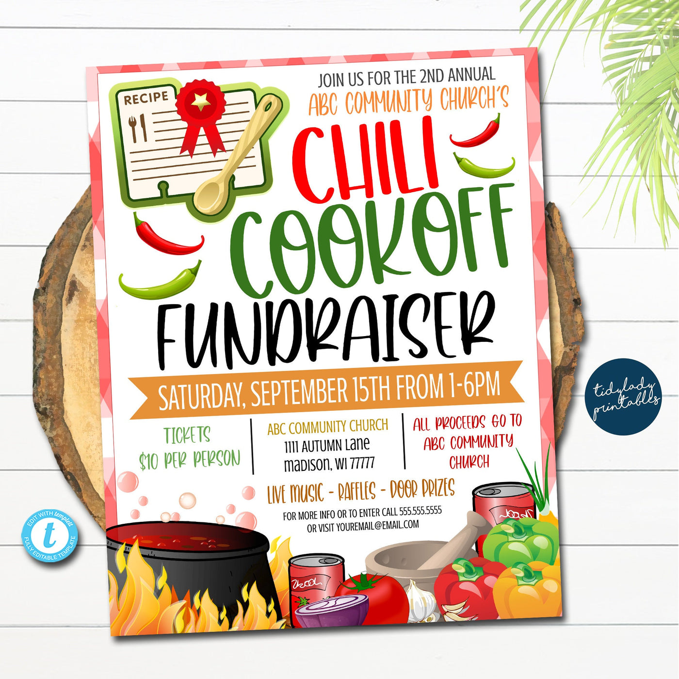 Chili Cook Off Competition Invitation | TidyLady Printables