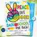 EDITABLE Peace Out Summer Back to School Party Invitation, End of Summer Party Invite, Printable Pool Party Back to School EDITABLE TEMPLATE