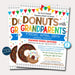 Donuts With Grandparents Flyer, School PTO PTA, Grownups, Guardians Grandparent Day Breakfast Brunch Lunch Invitation Event Flyer Fundraiser
