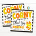 Halloween Realtor Candy Corn Pop By Gift Tag, Referrals Small Business Marketing Fall Client Customer Appreciation Idea, Editable Template