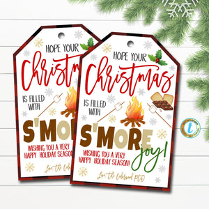 Christmas S'mores Gift Tag | Chocolate Candy Gift — TidyLady Printables