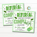 Mint Realtor Pop By Tag, Referrals from you is a compli-mint, Small Business Marketing Banking Mortgage Client Printable, Editable Template