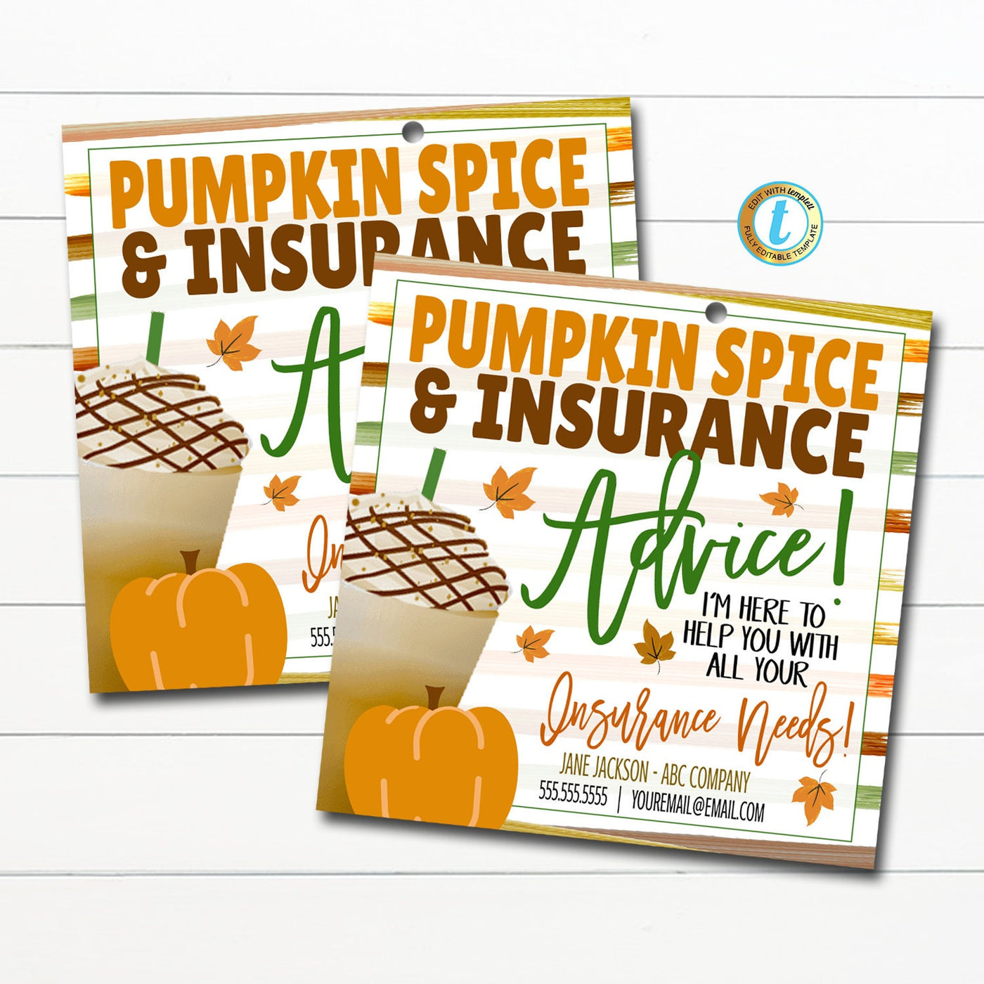 Fall Insurance Ad Fall Marketing Pop By Tag, Pumpkin Spice and Insurance Advice ...