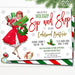 Holiday Sip and Shop Invitation, Christmas Boutique Shopping Event School, Church Small Business, Xmas Open House Party Editable Template