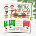 EDITABLE Muffins with Santa Flyer, Breakfast with Santa Invitation Kids Christmas Party Printable, Community Holiday School Fundraiser Flyer