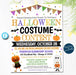 EDITABLE Halloween Costume Contest Flyer, Kids Community Church Halloween Event, School Pto Pta Halloween Party, Trick or Treat Festival