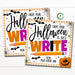 Halloween Pencil Gift Tags, Hope your Halloween is just write Gift Tag, Classroom School Teacher Trick or Treat Favor Tag, Editable Template