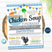 Chicken Soup Fundraiser, Fall Winter Stew Fundraising Printable, School Pta Pto Flyer, Nonprofit Charity Benefit Event, EDITABLE TEMPLATE