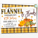 Flannel and Friends Thanksgiving Party Invitation, Friendsgiving Party Plaid Invite Fall Potluck Dinner Cozy Pajamas Party Editable Template