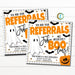 Halloween Realtor Gift Tags, Your Referrals are Fab-boolous, Fall Marketing Real Estate Business Pop By Tag, Printable Editable Template