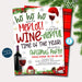 Christmas Wine Exchange Party, Christmas Cocktail Invite, Holiday Adult Xmas Plaid Party, Ho Ho Ho Pour the Merlot Invitation, EDITABLE