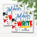 Christmas Pencil Gift Tags, Hope your Holidays are just write Gift Tag, Classroom School Student Teacher Holiday Favor Tag Editable Template
