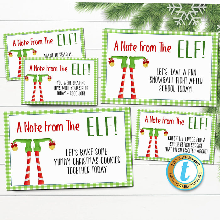 Elf Notes Printables, christmas elf tradition, Elf activity Games, Elf gift tags, Elf back from North Pole, Elf Return Notes Props, EDITABLE