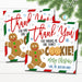 Christmas Teacher Gift Tags, Thank You For Making Me One Smart Cookie, Staff Teacher Appreciation Cookie Gift, Thank You Label, EDITABLE
