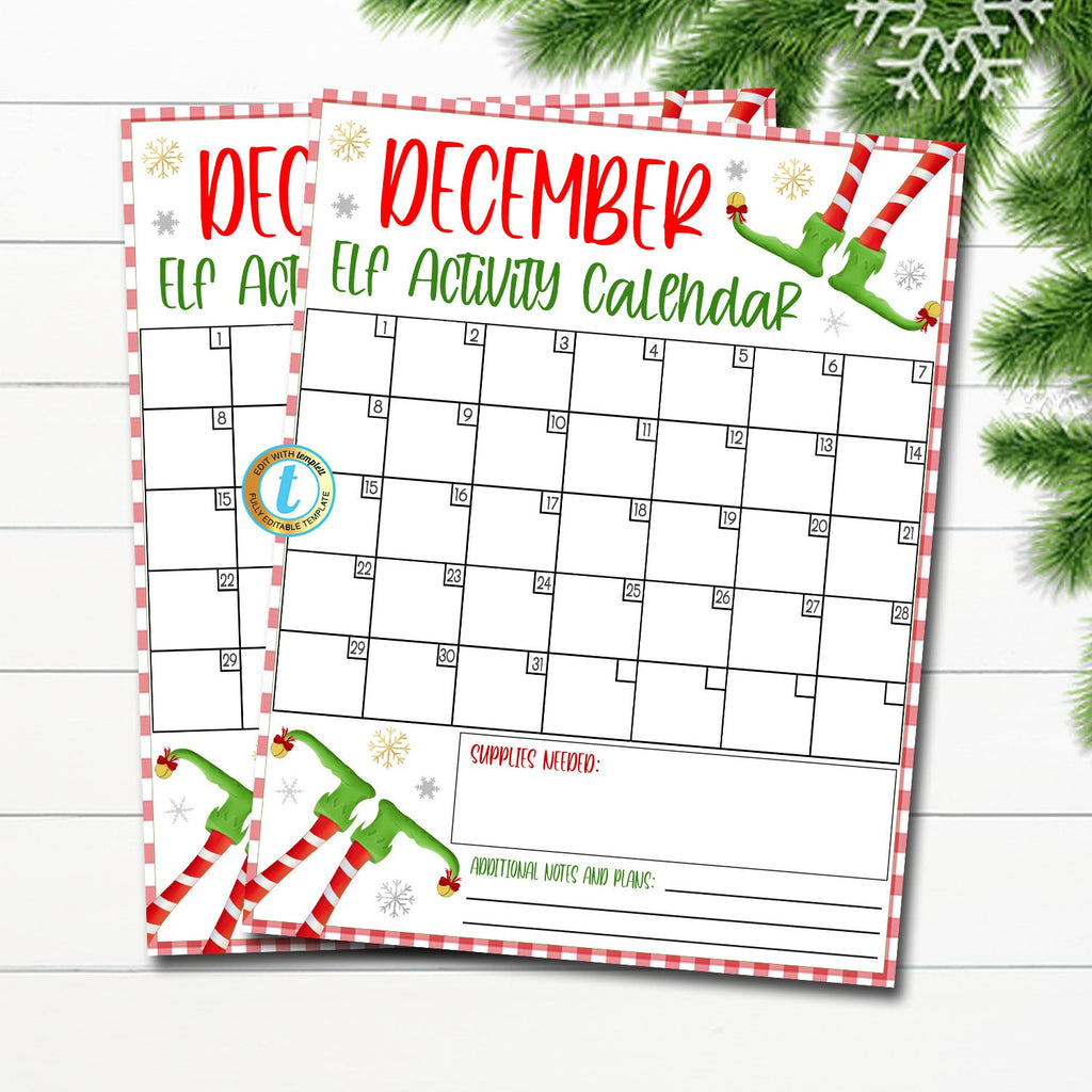 Elf Activity Calendar Printable | Kids Holiday Elf Ideas — TidyLady Printables elf-activity-calendar-printable-kids-holiday-elf-ideas-tidylady-printables