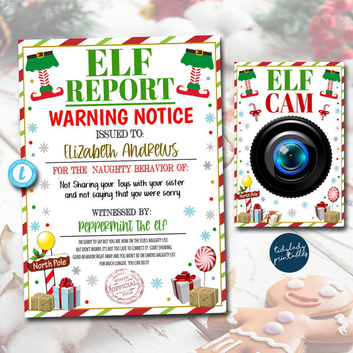Elf Warning Notice and Elf Cam Printable | 2022 Elf Return — TidyLady Printables elf-warning-notice-and-elf-cam-printable-2022-elf-return-tidylady-printables