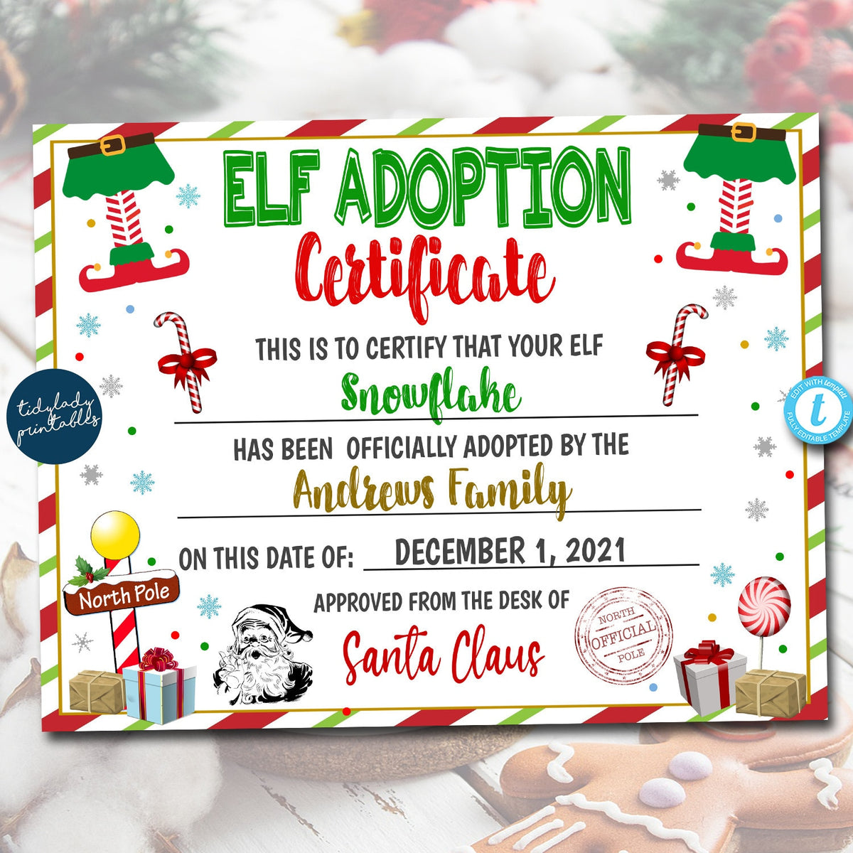 Elf Adoption Certificate | December Elf Arrival Certificate — TidyLady Printables elf-adoption-certificate-december-elf-arrival-certificate-tidylady-printables