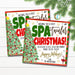 Christmas Spa Gift Tags, Spa-tacular Holiday Gift, Teacher Staff Nurse School pto pta, Relax Unwind Break Thank You Gift, Editable Template