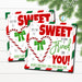 Christmas Friend Gift Tags, It's so Sweet to have a Friend like you You, Holiday Candy Cookie Treat Gift Tag Label, DIY Editable Template