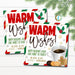 Christmas Warm Wishes Realtor Coffee Cookies Pop By Gift Tags for clients, real estate marketing tags, Holiday Treat Tag, Editable Template