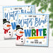 Winter Pencil Gift Tags, Hope your Winter Break is just write Gift Tag, Classroom School Student Teacher Holiday Favor Tag Editable Template