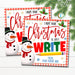 Christmas Pencil Gift Tags, Hope your Christmas is just write Gift Tag, Classroom School Teacher Holiday Favor Tag, Editable Template