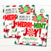 Christmas Mint Tags, Wishing You merri-mint and Joy, Thank You Gift, School pto pta Volunteer Staff Employee Teacher, DIY Editable Template