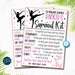 EDITABLE Dancer Survival Kit Printable, Dance Studio Gift, Kids Girl Ballerina Dancer, Dance Recital Snack Treat Tags Gift Idea TEMPLATE