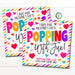 Popping with Fun Tag Pop Fidget Toy Valentine Pop Gift Tag Popcorn Gift Preschool Classroom Printable Kids Editable Non-Candy, DIY EDITABLE