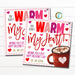 Valentine Hot Cocoa Gift Tags, You Warm My Heart Valentine Tag, Hot Chocolate Bomb Treat Gift, School Teacher Staff, DIY Editable Template