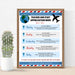 Teacher and staff appreciation week itinerary, weekly schedule of events, Airplane world travel theme, Printable Editable Template