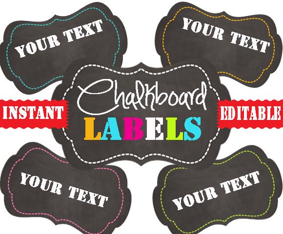 Printable Labels - INSTANT and  - Pantry Labels, Bathroom Labels, Office Labels, Organization Tags