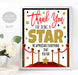 Hollywood Teacher Appreciation Week Printable Sign Volunteer Employee Staff Nurse, You're a Star Thank You Party Decor, INSTANT DOWNLOAD