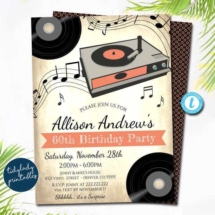 45 Record Party Invitations Record Invitations Design Dazzle