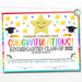 Reach for the Stars Graduation Set, Invite Printable Kindergarten Preschool Any Age Grad School Ceremony Program Diploma, EDITABLE TEMPLATE