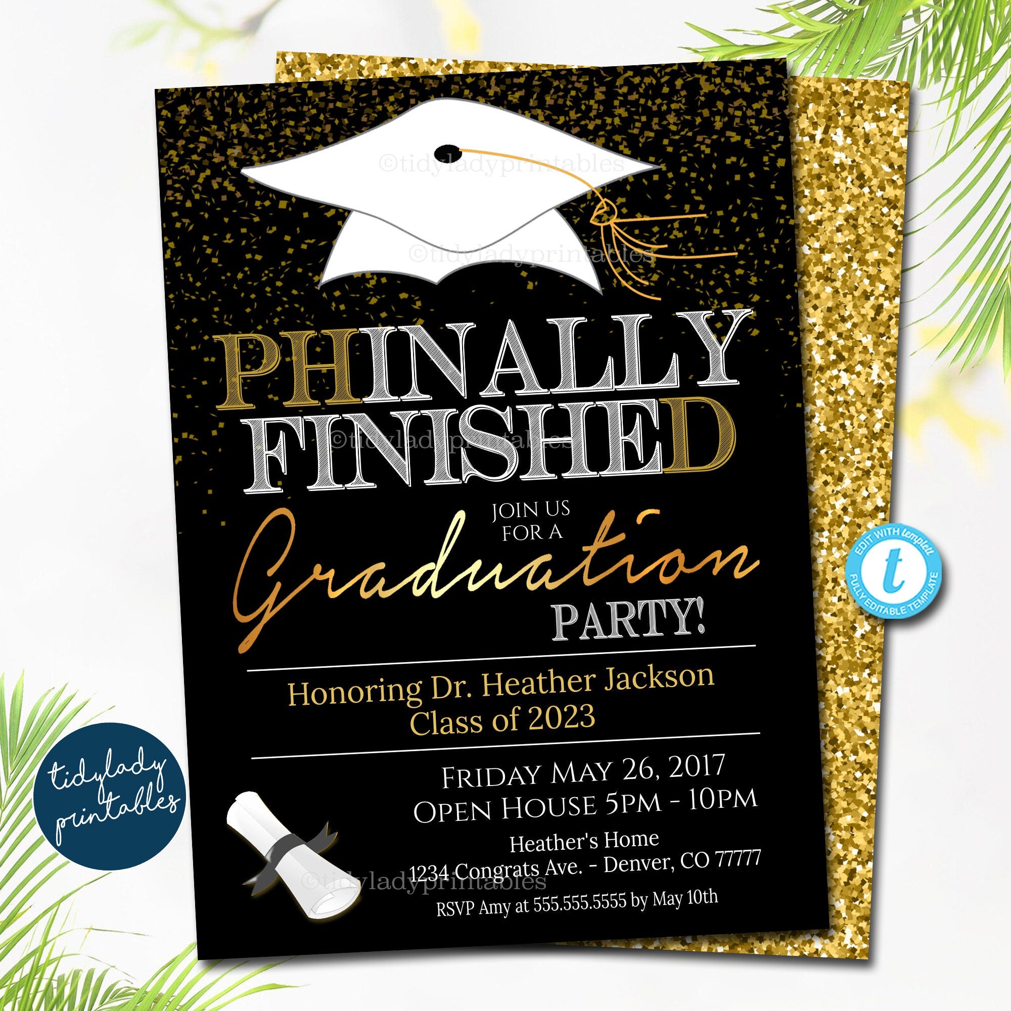 Graduation Invitation Class Of 2017