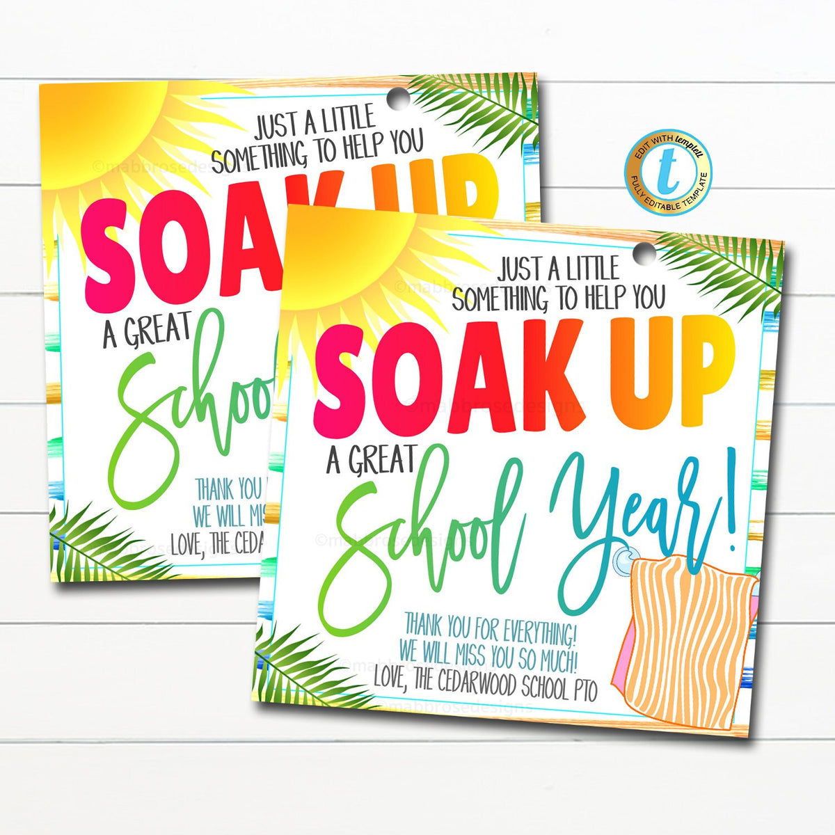 Beach Towel Gift Tag Beach Theme Teacher Appreciation Gift TidyLady Printables beach-towel-gift-tag-beach-theme-teacher-appreciation-gift-tidylady-printables