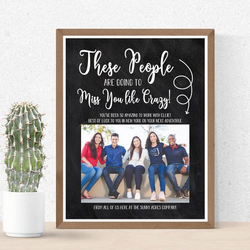 Printable Going Away Gift from Group, Coworker Leaving, These People Are Going to Miss You Retirement Gift, Moving, Boss Farewell Keepsake