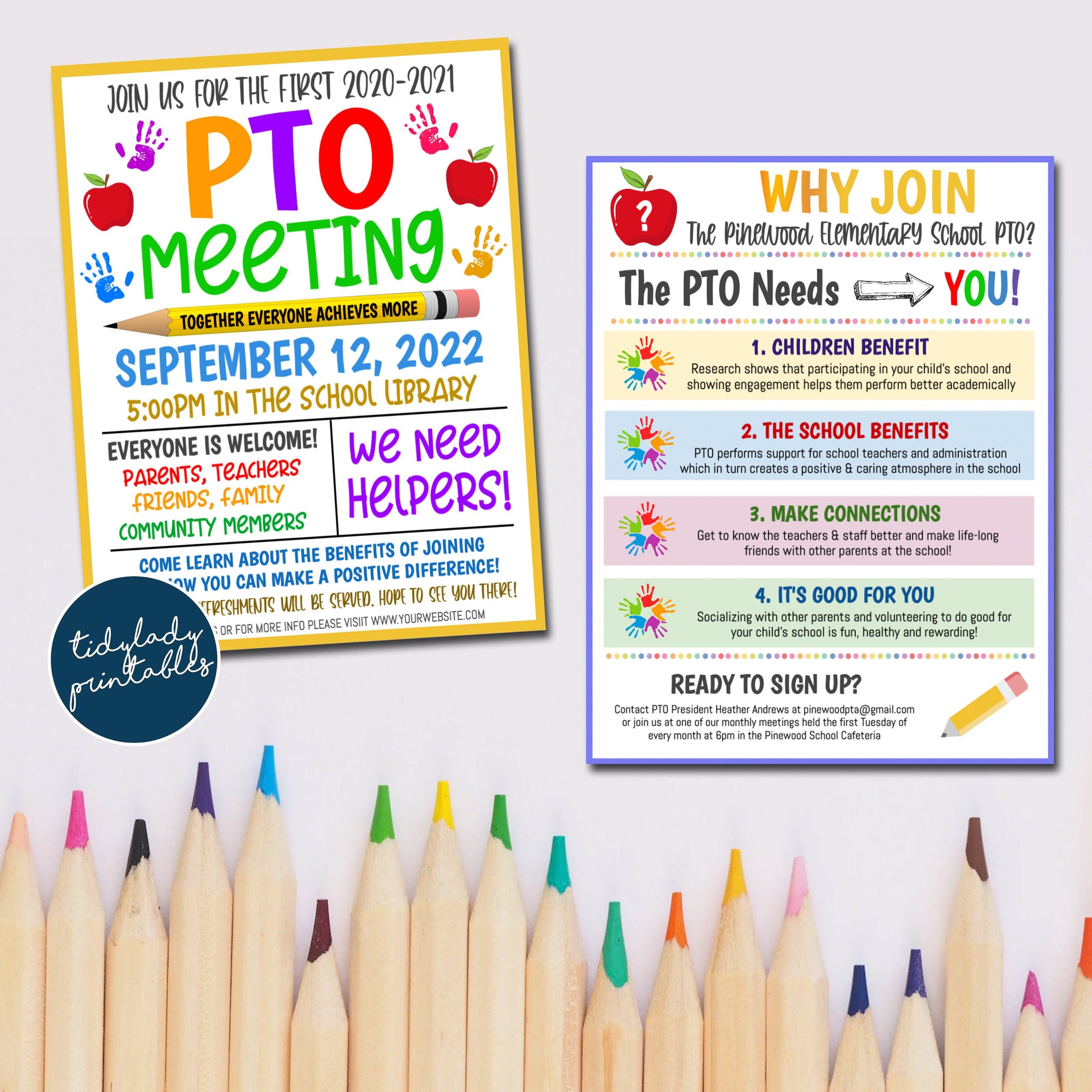 Editable PTO PTA Forms Bundle | Marketing School Fundraiser Event ...