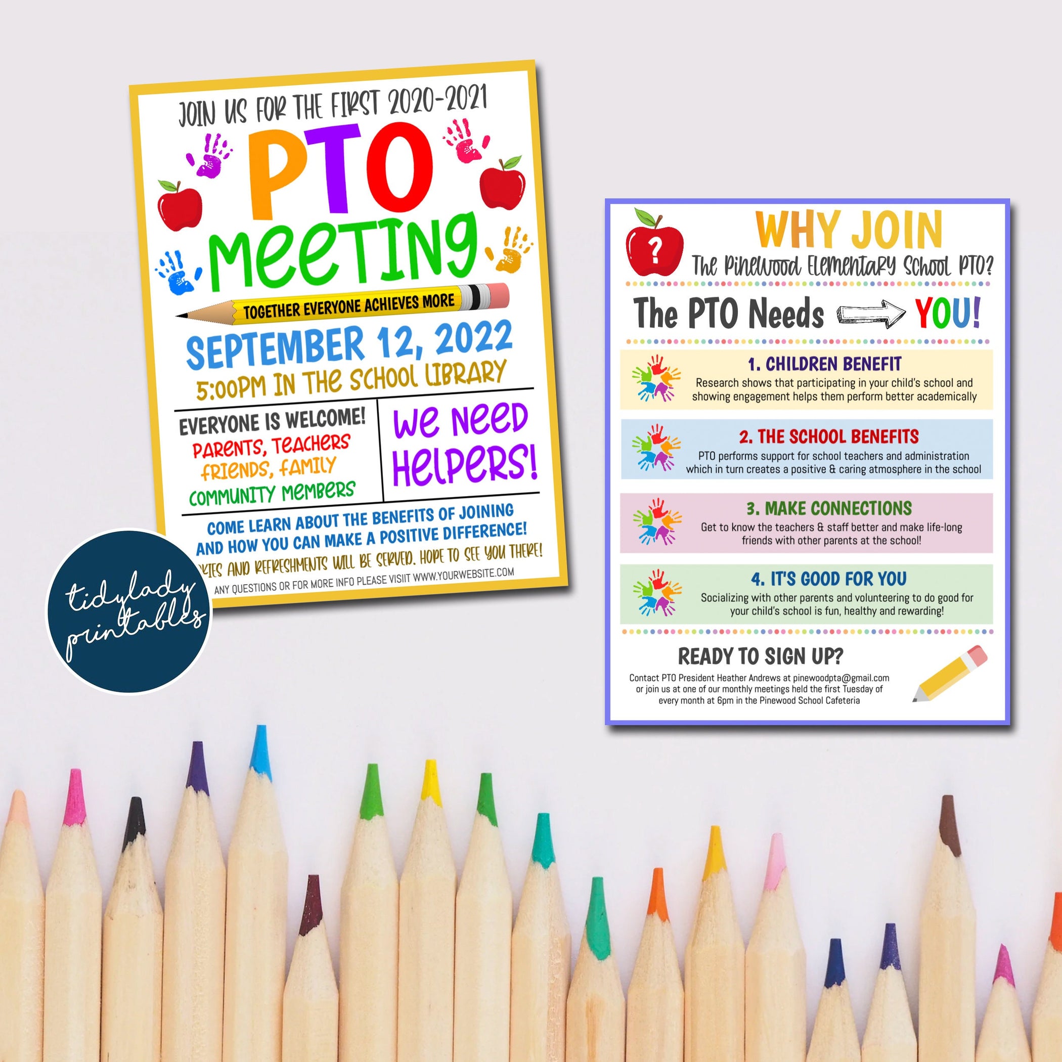 Editable PTO Bundle, Information Meeting Flyer, Why Join The Pto ...