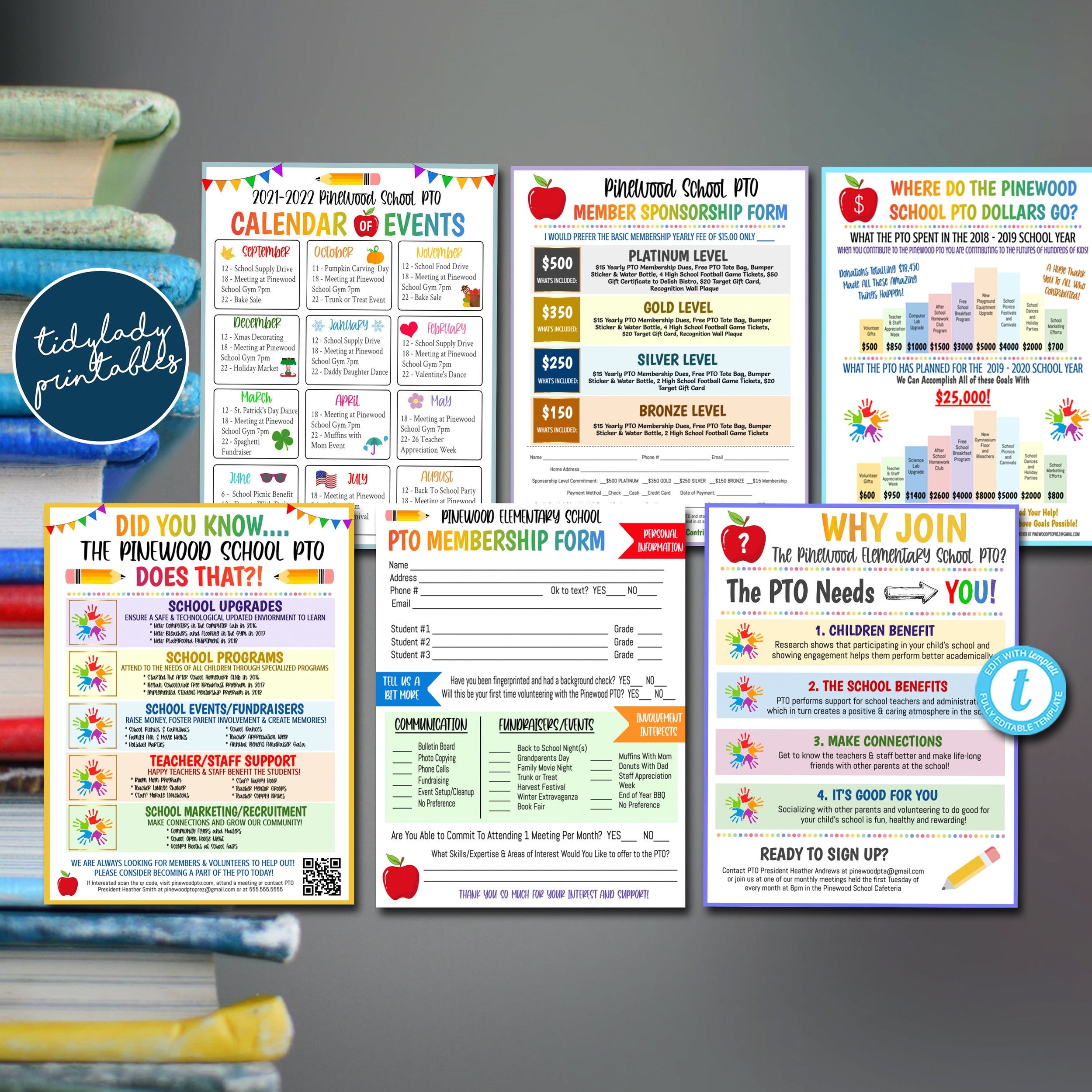 Editable PTO Template Bundle | PTO Recruitment Ideas — TidyLady Printables